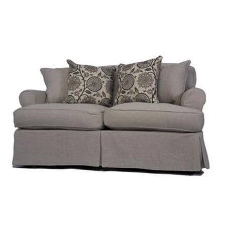 FINE-LINE Horizon Loveseat - Slip Cover Set Only - Light Gray FI2487379